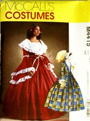 4415 MCCALLS SOUTHERN BELLE SCARLETT INSET TOP,  FLOOR SKIRT PATTERN 6-20 2 SIZES UNCUT